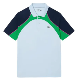 Поло мужское LACOSTE ULTRA DRY COLORBLOCK  light blue/navy