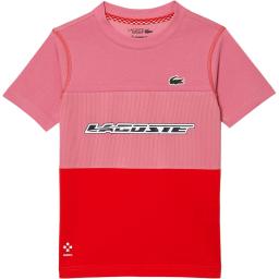 Футболка детская LACOSTE TRAINING MEDVEDEV red/rose