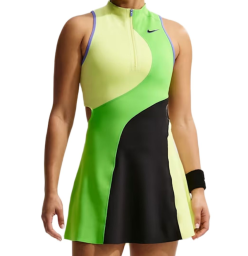 Платье женское NIKE COURT SLAM light lemon twist/mean green/black