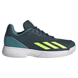 Кроссовки детские ADIDAS COURTFLASH K dark green/neon green