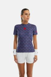 Футболка женская HYDROGEN TENNIS BALLS OVER TECH blue